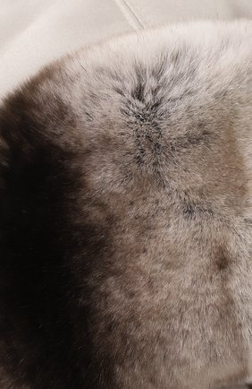 Детского меховая шапка-ушанка FURLAND светло-серого цвета, арт. 0196007310057300100 | Фото 3 (Материал: Текстиль, Натуральный мех)