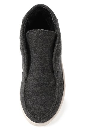 Детские шерстяные ботинки MONTELPARE TRADITION серого цвета, арт. MT18216 VAR.1/28-35 | Фото 4 (Материал внешний: Текстиль, Шерсть; Материал утеплителя: Натуральный мех)