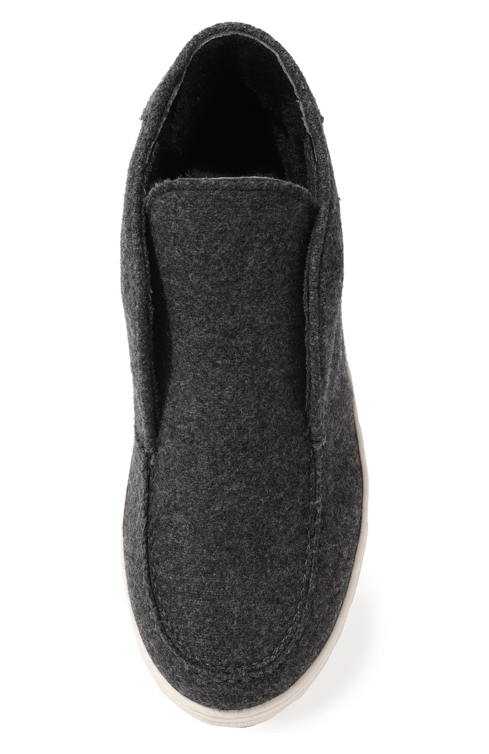 Детские шерстяные ботинки MONTELPARE TRADITION серого цвета, арт. MT18216 VAR.1/36-41 | Фото 4 (Материал внешний: Текстиль, Шерсть; Материал утеплителя: Натуральный мех)