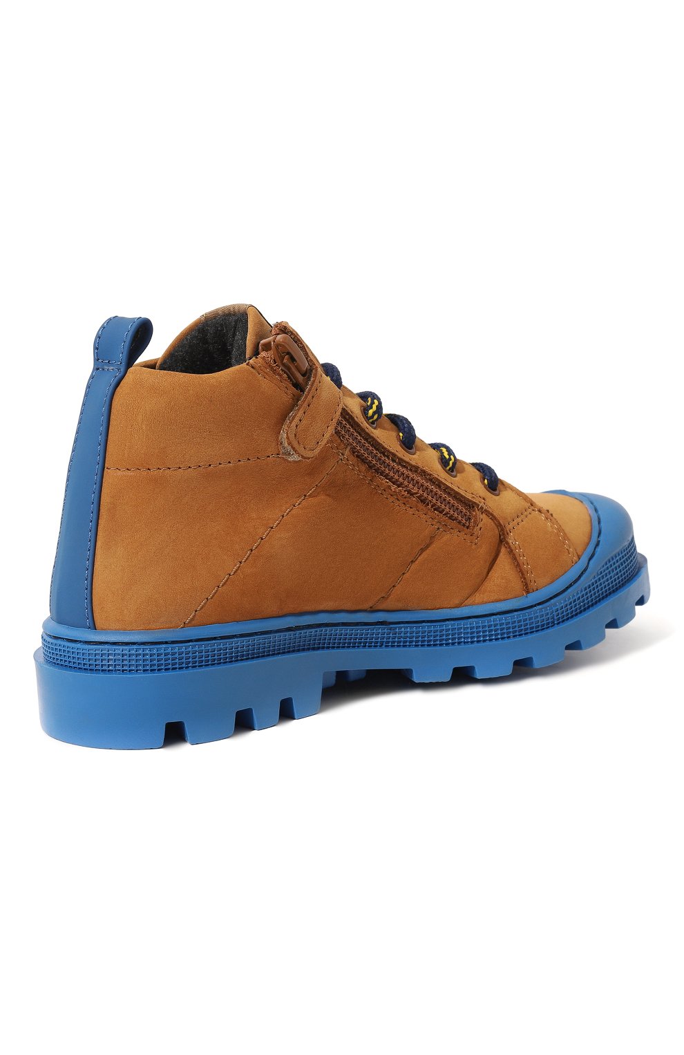 Детские кожаные ботинки WALKEY бежевого цвета, арт. Y1B4-42185-1578/25-29 | Фото 3 (Материал утеплителя: Натуральный мех, Шерсть)
