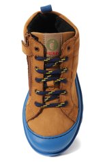 Детские кожаные ботинки WALKEY бежевого цвета, арт. Y1B4-42185-1578/25-29 | Фото 4 (Материал утеплителя: Натуральный мех, Шерсть)