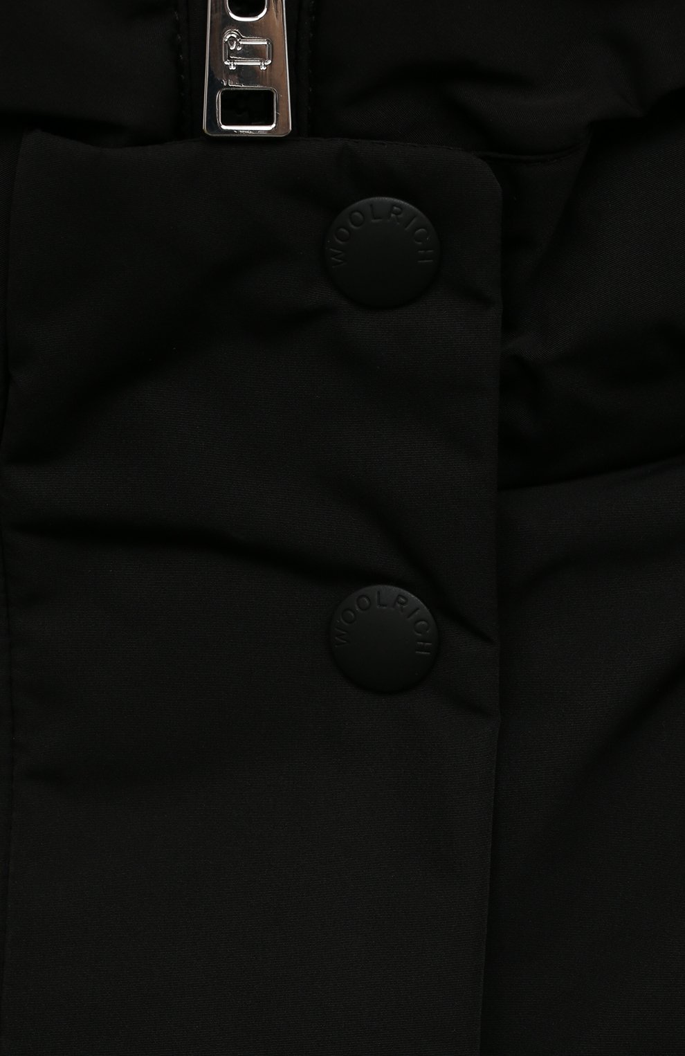 Детская утепленная парка WOOLRICH черного цвета, арт. CFWK0U0339FR/UT1971 | Фото 3 (Рукава: Длинные; Материал внешний: Синтетический материал; Материал подклада: Синтетический материал; Девочки Кросс-КТ: Парка-верхняя одежда)