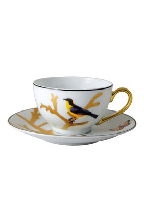 Чайная чашка с блюдцем aux oiseaux BERNARDAUD разноцветного цвета, арт. 2488/3095 | Фото 1