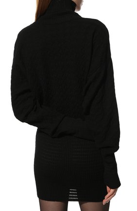 Женское двустороннее платье AND THE BRAND черного цвета, арт. W23-D004(TP009)-1202-900 | Фото 6 (Материал внешний: Шерсть; Длина Ж (юбки, платья, шорты): Мини; Случай: Повседневный; Кросс-КТ: Трикотаж; Женское Кросс-КТ: Платье-одежда; Стили: Кэжуэл)