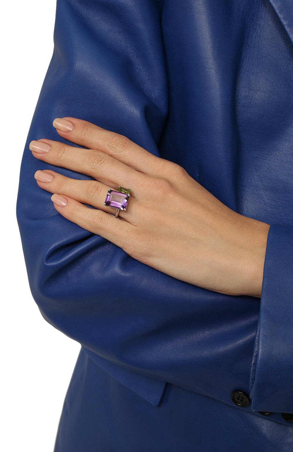 Женское кольцо lavender spritz JEWLIA фиолетового цвета, арт. JR-146 | Фото 2 (Материал: Серебро)