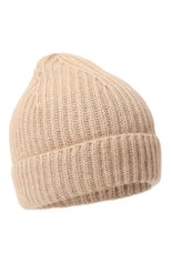 Женская кашемировая шапка fluffy CANOE бежевого цвета, арт. 4100153 | Фото 1 (Материал: Текстиль, Кашемир, Шерсть)
