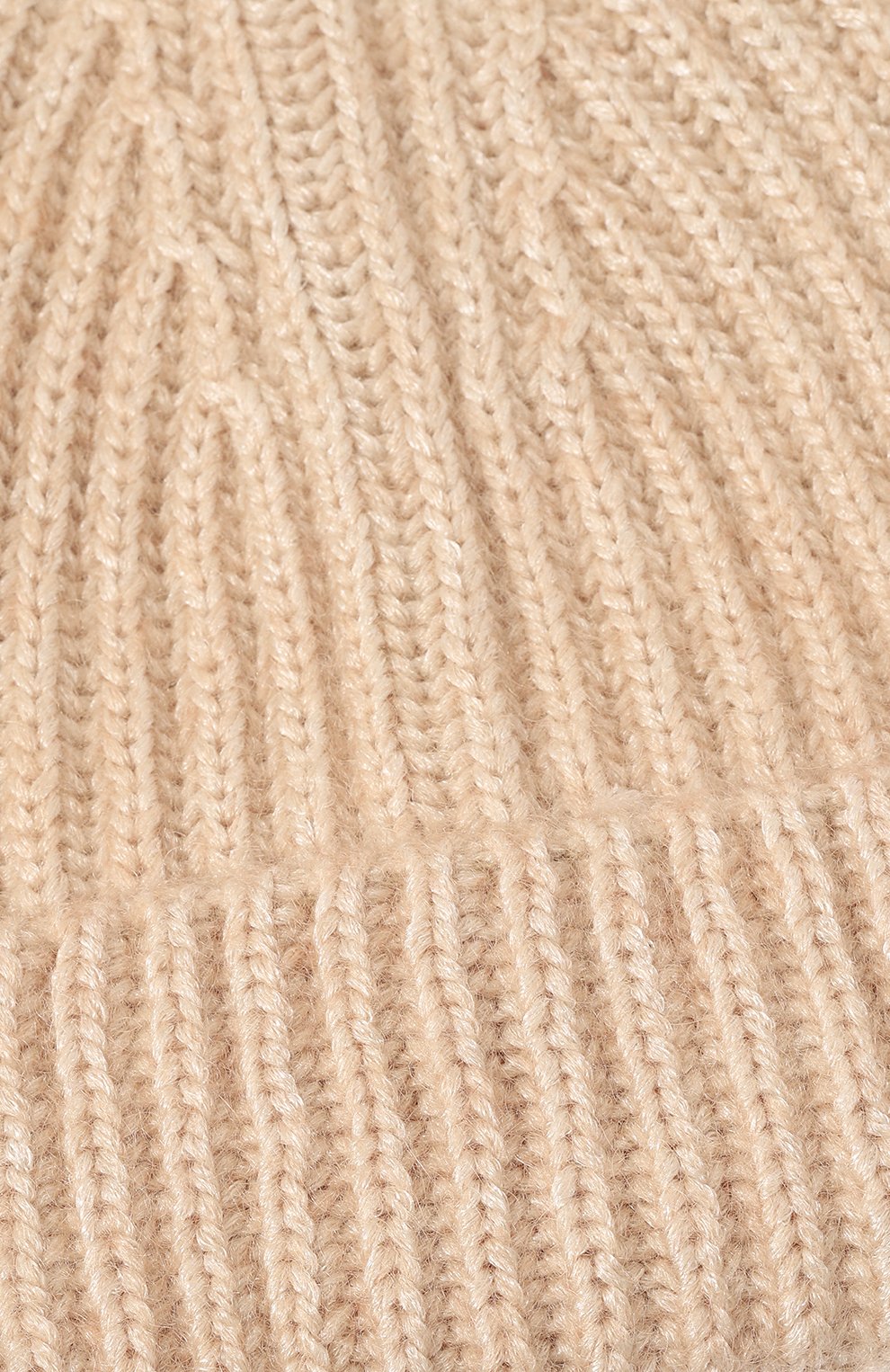 Женская кашемировая шапка fluffy CANOE бежевого цвета, арт. 4100153 | Фото 4 (Материал: Текстиль, Кашемир, Шерсть)