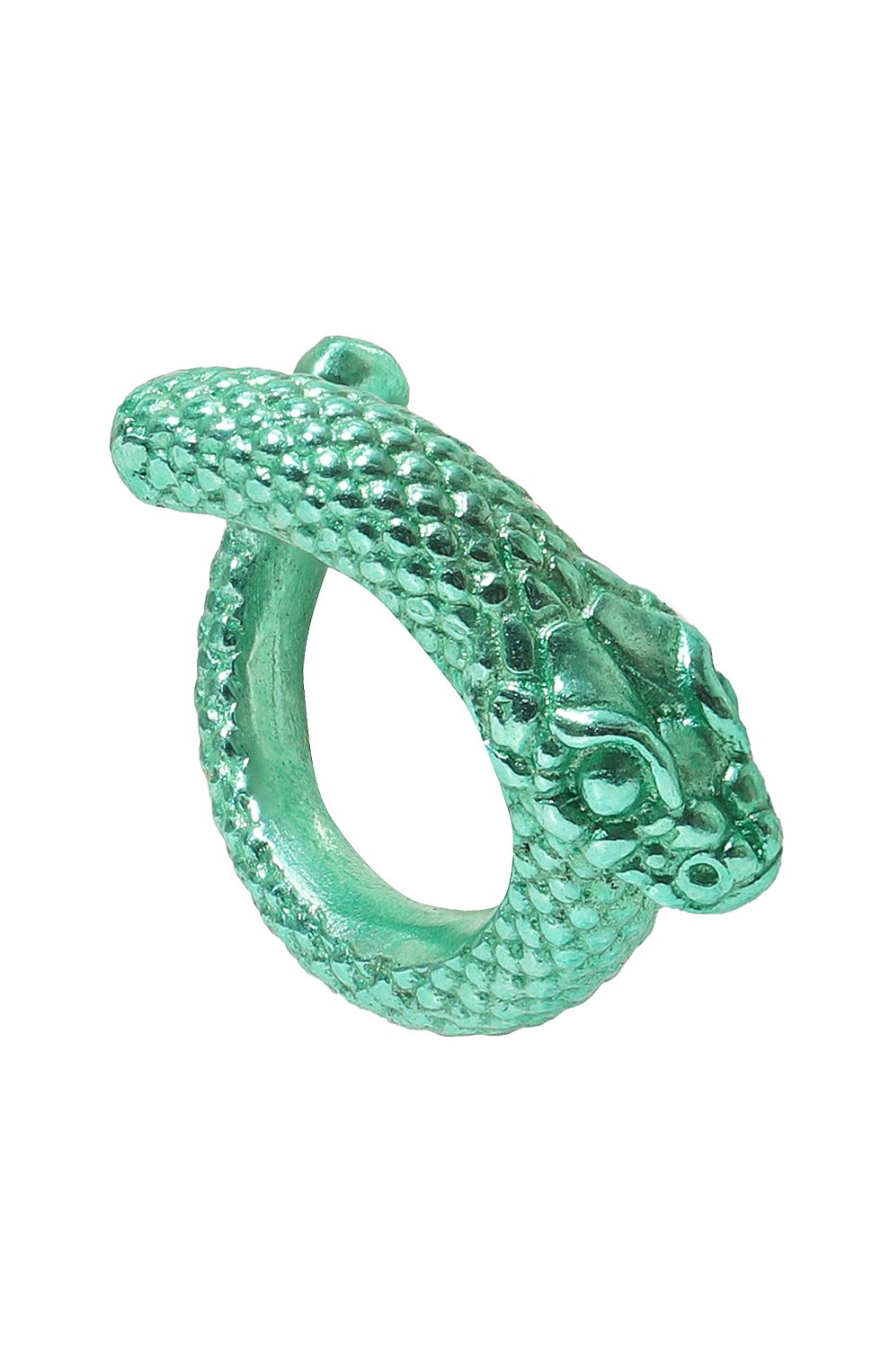 Женская кафф serpent CAVIAR JEWELLERY зеленого цвета, арт. SER027 | Фото 3 (Кросс-КТ: моносерьга; Материал: Металл)
