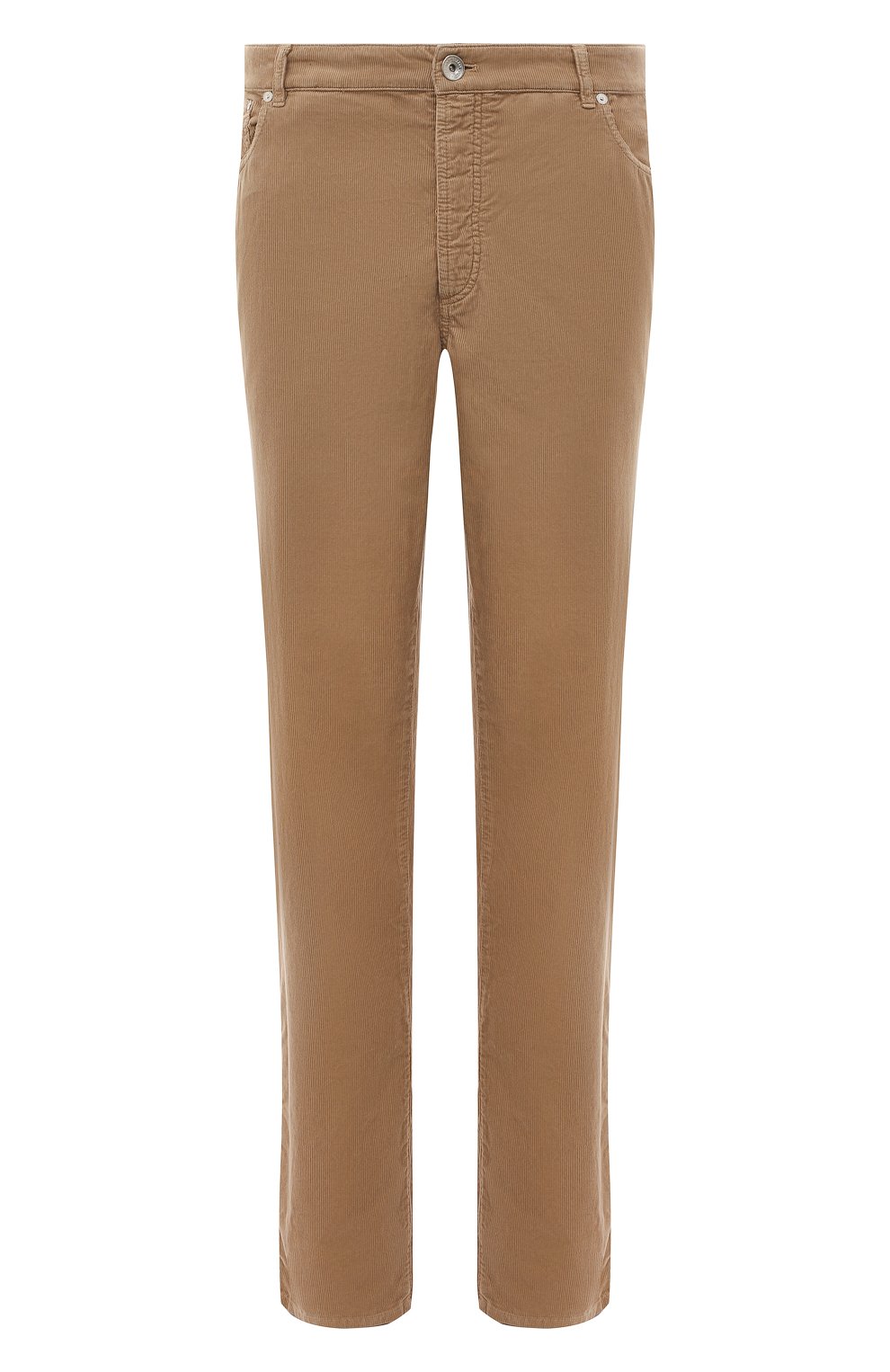 Мужские хлопковые брюки BRUNELLO CUCINELLI бежевого цвета, арт. M279DI178W | Фото 1 (Длина (брюки, джинсы): Стандартные; Случай: Повседневный; Материал внешний: Хлопок; Стили: Кэжуэл)