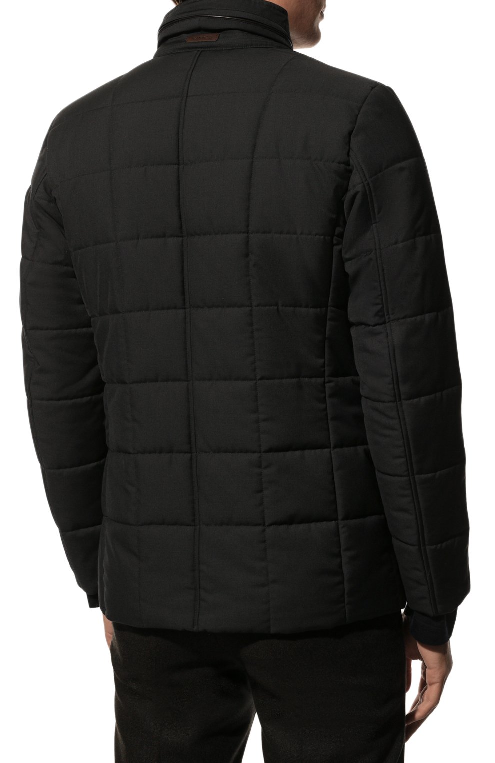 Мужская утепленная куртка GIMO'S темно-серого цвета, арт. 22AI.U.250.624 | Фото 4 (Кросс-КТ: Куртка; Рукава: Длинные; Материал внешний: Синтетический материал; Мужское Кросс-КТ: утепленные куртки; Материал подклада: Синтетический материал; Длина (верхняя одежда): Короткие; Стили: Кэжуэл)