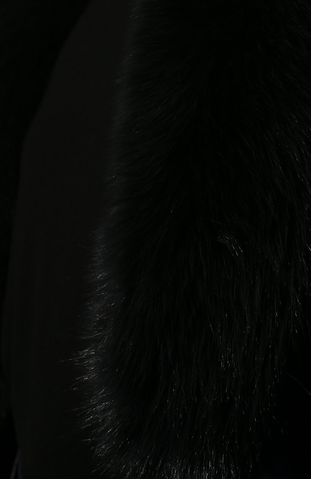 Женская кашемировая накидка LORO PIANA темно-синего цвета, арт. FAE0712 | Фото 5 (Материал внешний: Шерсть, Кашемир; Стили: Гламурный)