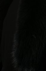 Женская кашемировая накидка LORO PIANA темно-синего цвета, арт. FAE0712 | Фото 5 (Материал внешний: Шерсть, Кашемир; Стили: Гламурный)