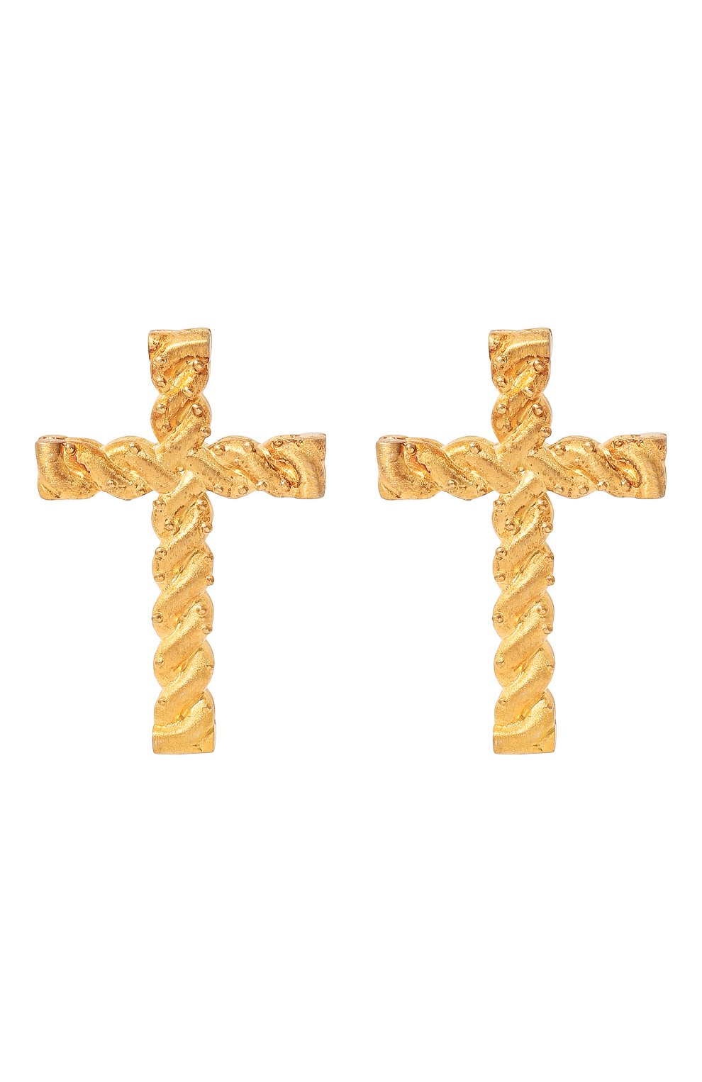 Женские серьги cross STATEMENTS золотого цвета, арт. PN E 04C S | Фото 1 (Материал: Серебро)