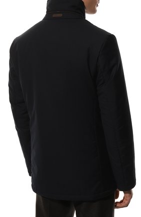 Мужская утепленная куртка GIMO'S темно-синего цвета, арт. 22AI.U.240.624 | Фото 4 (Кросс-КТ: Куртка; Рукава: Длинные; Материал внешний: Синтетический материал; Мужское Кросс-КТ: утепленные куртки; Материал подклада: Синтетический материал; Длина (верхняя одежда): Короткие; Стили: Кэжуэл)