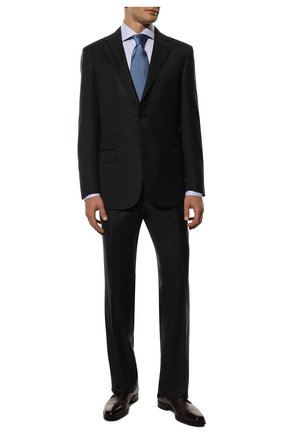 Мужской кашемировый костюм BRIONI темно-синего цвета, арт. RAH00L/03303/PARLAMENT0 | Фото 1 (Рукава: Длинные; Материал внешний: Шерсть, Кашемир; Материал подклада: Купро)