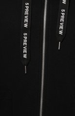 Женский хлопковая толстовка 5PREVIEW черного цвета, арт. 5PWAW22050A. | Фото 5 (Рукава: Длинные; Длина (для топов): Удлиненные; Материал внешний: Хлопок; Стили: Спорт-шик; Женское Кросс-КТ: Толстовка-одежда, Кардиган-одежда)