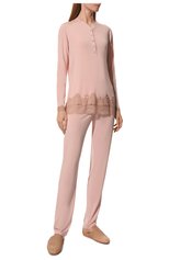 Женская пижама GIANANTONIO PALADINI розового цвета, арт. W25LP01 | Фото 2 (Материал внешний: Синтетический материал)
