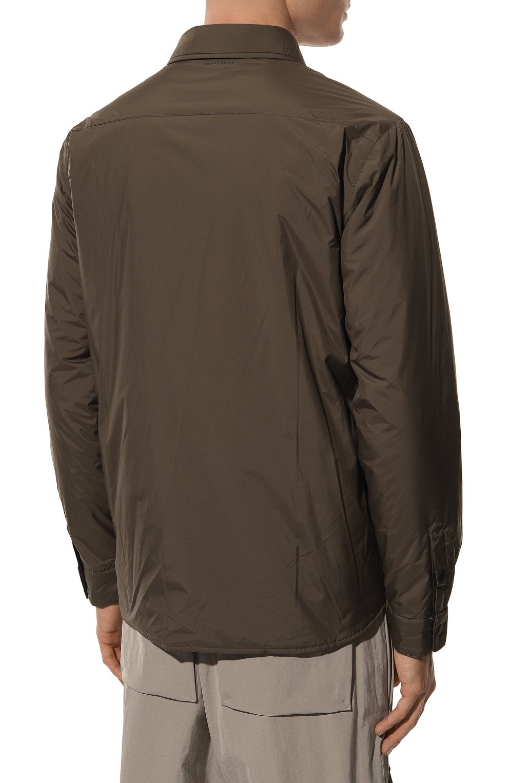 Мужская утепленная куртка FRADI хаки цвета, арт. ARTHUR/TN5441 | Фото 4 (Кросс-КТ: Куртка; Рукава: Длинные; Материал внешний: Синтетический материал; Мужское Кросс-КТ: утепленные куртки; Материал подклада: Синтетический материал; Длина (верхняя одежда): Короткие; Стили: Кэжуэл)