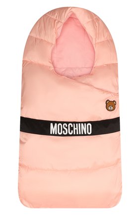 Детский утепленный конверт MOSCHINO розового цвета по цене 28050 руб., арт. MUE00I/L3A22 | Фото 1 Детский утепленный конверт MOSCHINO розового цвета, арт. MUE00I/L3A22 | Фото 1 (Тематический товар: Teddy Bear)
