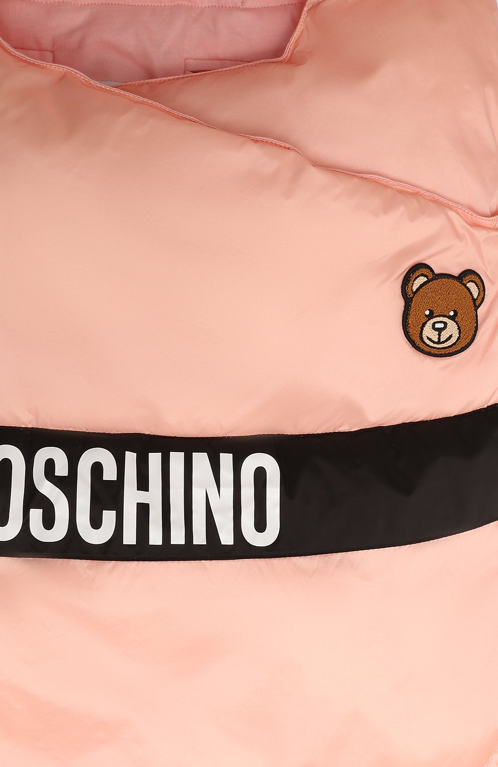 Детский утепленный конверт MOSCHINO розового цвета по цене 28050 руб., арт. MUE00I/L3A22 | Фото 3 Детский утепленный конверт MOSCHINO розового цвета, арт. MUE00I/L3A22 | Фото 3 (Тематический товар: Teddy Bear)