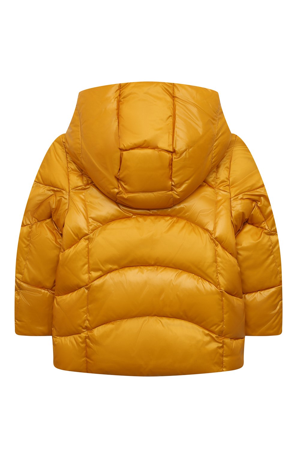 Детский пуховая куртка FREEDOMDAY желтого цвета, арт. IFRJB2936A-D738-RD | Фото 2 (Рукава: Длинные; Материал внешний: Синтетический материал; Мальчики Кросс-КТ: Пуховик-верхняя одежда; Материал подклада: Синтетический материал; Материал утеплителя: Пух и перо)