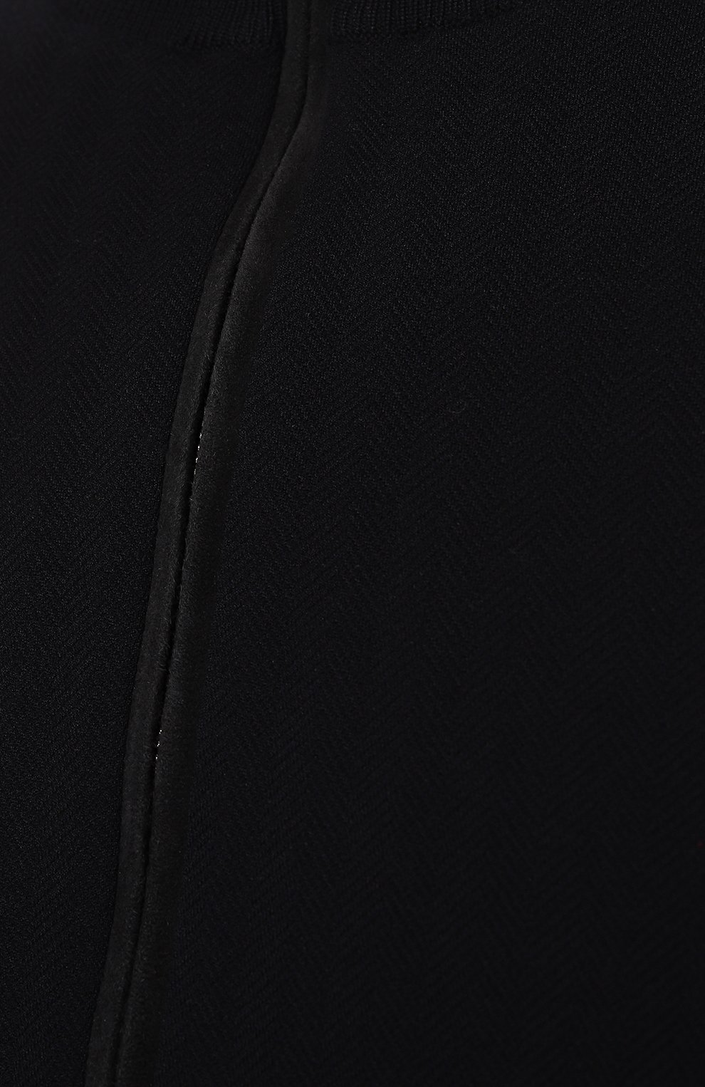 Мужской шерстяной бомбер LORO PIANA темно-синего цвета, арт. FAI6628 | Фото 5 (Кросс-КТ: Куртка; Мужское Кросс-КТ: шерсть и кашемир, утепленные куртки; Материал внешний: Шерсть; Рукава: Длинные; Принт: Без принта; Материал утеплителя: Натуральный мех; Длина (верхняя одежда): Короткие; Стили: Кэжуэл)
