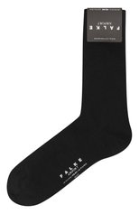 Мужские носки из шерсти и хлопка FALKE черного цвета, арт. 14435. | Фото 1 (Материал внешний: Шерсть; Кросс-КТ: бельё)