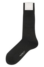Мужские носки из шерсти и шелка FALKE темно-серого цвета, арт. 14451. | Фото 1 (Материал внешний: Шерсть; Кросс-КТ: бельё)