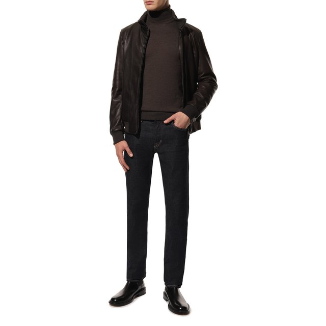 фото Кожаный бомбер gimo's