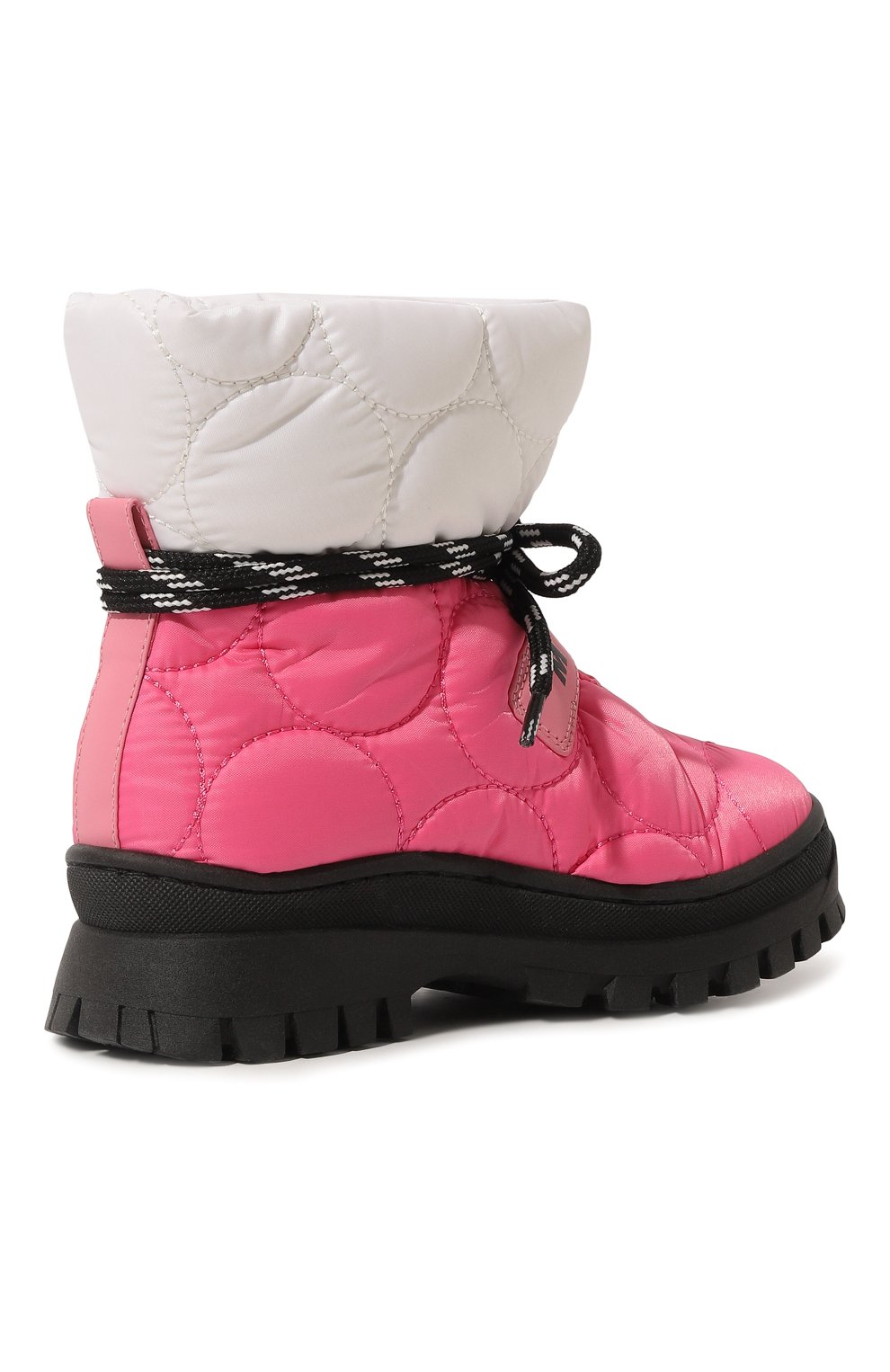 Детские утепленные ботинки MARNI розового цвета, арт. 71599 VAR.2/18-27 | Фото 3 (Материал внешний: Текстиль; Материал утеплителя: Натуральный мех)