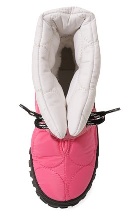 Детские утепленные ботинки MARNI розового цвета, арт. 71599 VAR.2/18-27 | Фото 4 (Материал внешний: Текстиль; Материал утеплителя: Натуральный мех)