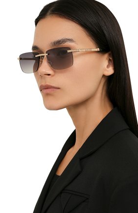 Женские солнцезащитные очки ZILLI черного цвета, арт. ZI-65057 C01 | Фото 2 (Кросс-КТ: С/з-унисекс; Тип очков: С/з; Очки форма: Прямоугольные; Оптика Гендер: оптика-унисекс)