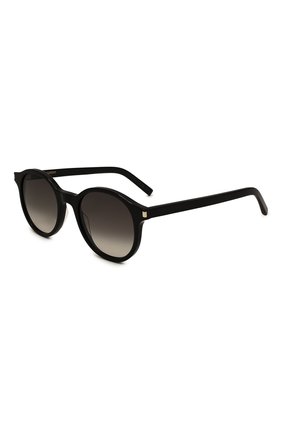 Женские солнцезащитные очки SAINT LAURENT черного цвета, арт. SL 521 001 | Фото 1 (Кросс-КТ: С/з-унисекс; Тип очков: С/з; Очки форма: Круглые; Оптика Гендер: оптика-унисекс)