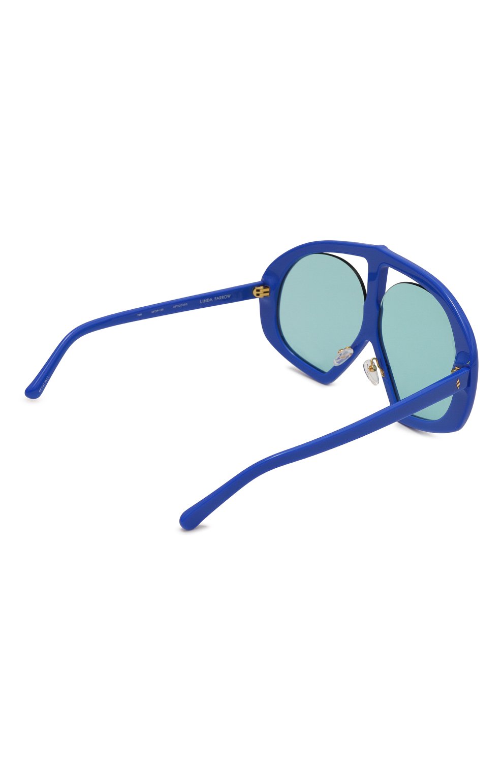 Женские солнцезащитные очки THE ATTICO синего цвета, арт. ATTIC030C3 SUN | Фото 4 (Тип очков: С/з; Очки форма: Квадратные; Оптика Гендер: оптика-женское)