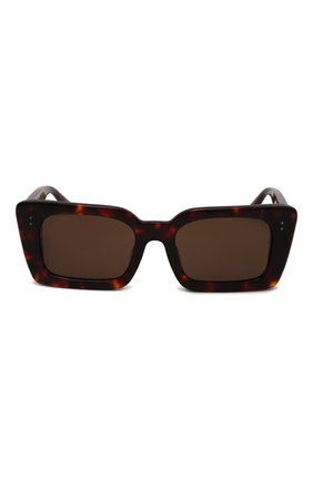 Женские солнцезащитные очки LINDA FARROW коричневого цвета, арт. LFL1297C2SUN | Фото 2 (Тип очков: С/з; Оптика Гендер: оптика-женское; Очки форма: Прямоугольные)