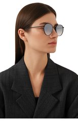 Женские солнцезащитные очки EYEPETIZER серого цвета, арт. J0CKEY 6-27F | Фото 2 (Кросс-КТ: С/з-унисекс; Тип очков: С/з; Очки форма: Круглые; Оптика Гендер: оптика-унисекс)