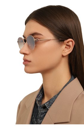 Женские солнцезащитные очки EYEPETIZER серого цвета, арт. 0RANGERIE 9-J-18F | Фото 2 (Кросс-КТ: С/з-унисекс; Тип очков: С/з; Оптика Гендер: оптика-унисекс; Очки форма: Круглые)