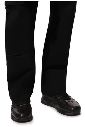 Мужские комбинированные кроссовки jeff PREMIATA черного цвета, арт. JEFF/VAR6110 | Фото 3 (Материал внешний: Кожа; Материал утеплителя: Натуральный мех; Стили: Классический)