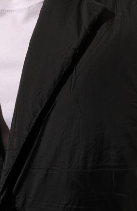Мужской утепленный плащ THOM KROM черного цвета, арт. M J 60 | Фото 5 (Мужское Кросс-КТ: Плащ-верхняя одежда; Рукава: Длинные; Материал внешний: Синтетический материал; Материал подклада: Синтетический материал; Длина (верхняя одежда): Длинные; Стили: Минимализм)