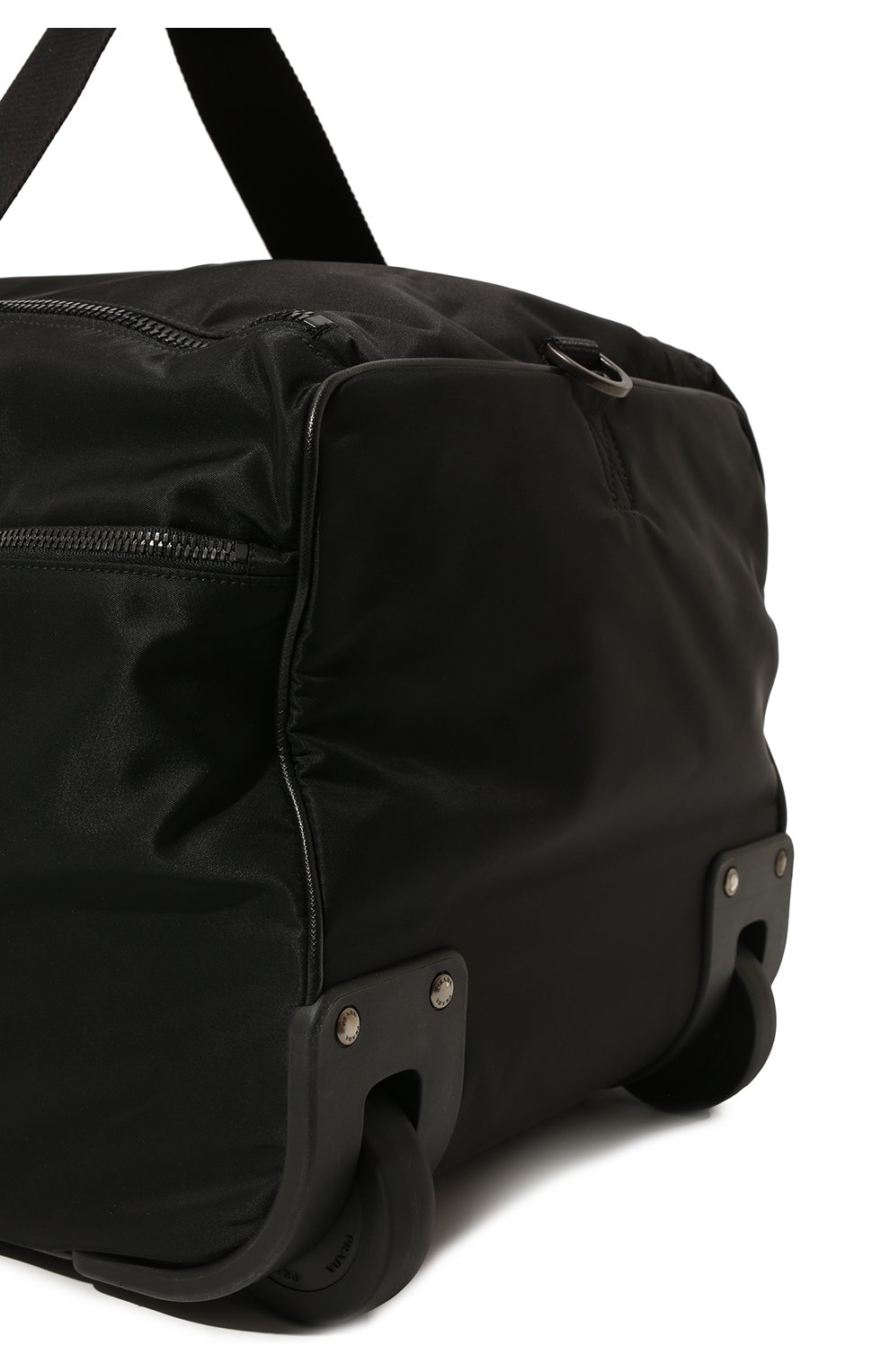 Мужская текстильная дорожная сумка PRADA черного цвета, арт. 2VQ002-064-F0002-OOO | Фото 5 (Материал: Натуральная кожа, Текстиль; Ремень/цепочка: На ремешке; Размер: large)