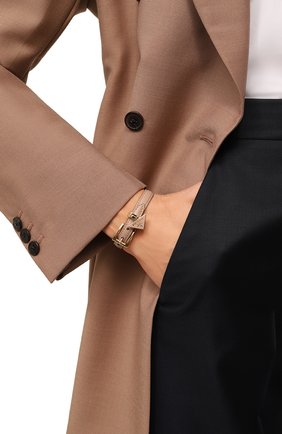 Женский кожаный браслет PRADA бежевого цвета, арт. 1IB351-053-F0236 | Фото 2 (Материал: Натуральная кожа, Металл)