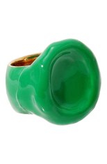 Женское кольцо BOTTEGA VENETA зеленого цвета, арт. 651193VAHU4002 | Фото 1 (Материал: Серебро)