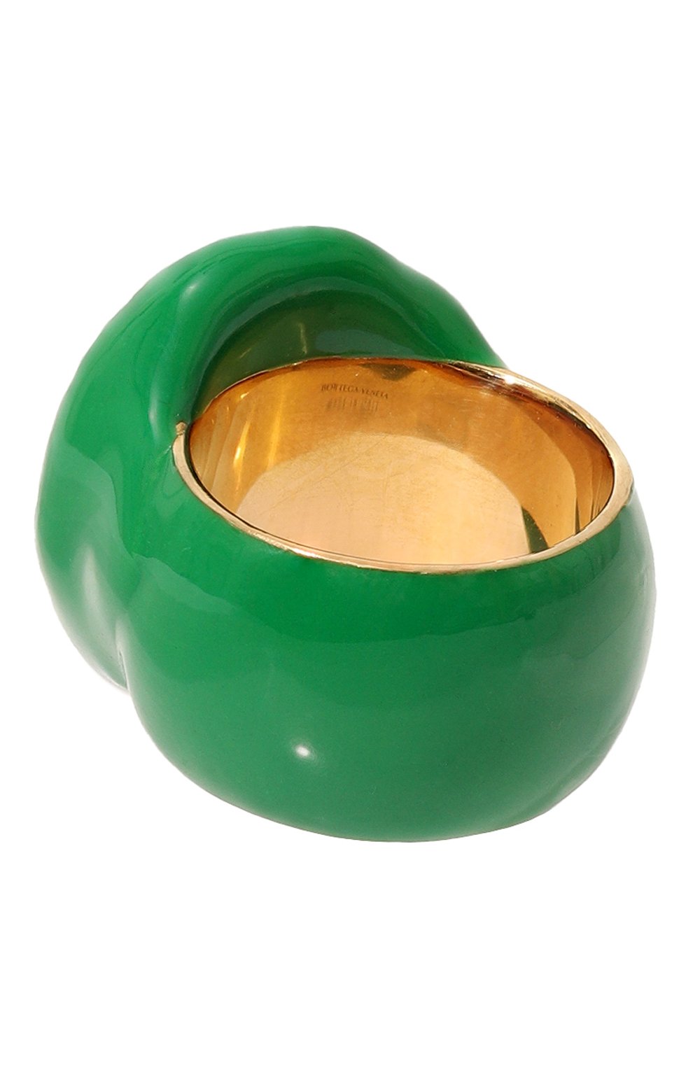 Женское кольцо BOTTEGA VENETA зеленого цвета, арт. 651193VAHU4002 | Фото 3 (Материал: Серебро)