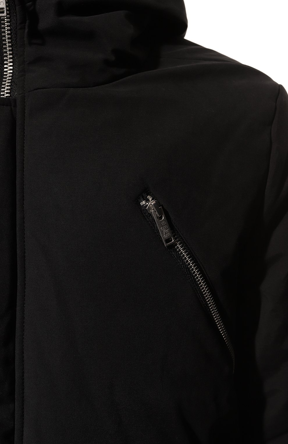 Мужская утепленная куртка THOM KROM черного цвета, арт. M J 59 | Фото 5 (Кросс-КТ: Куртка; Рукава: Длинные; Мужское Кросс-КТ: утепленные куртки; Материал внешний: Хлопок; Материал подклада: Синтетический материал; Длина (верхняя одежда): Короткие; Стили: Кэжуэл)