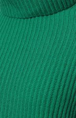 Женский свитер из шерсти и кашемира CREM38 зеленого цвета, арт. CREM216 TESE0 | Фото 5 (Женское Кросс-КТ: Свитер-одежда; Материал внешний: Шерсть; Рукава: Длинные; Длина (для топов): Удлиненные; Размерность: Маломерит; Стили: Кэжуэл)