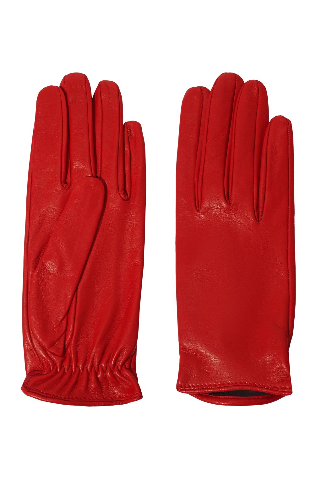 Женские кожаные перчатки DRIES VAN NOTEN красного цвета, арт. 222-010103-199 | Фото 2 (Материал: Натуральная кожа)