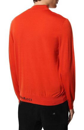 Мужской шерстяная водолазка STEFANO RICCI оранжевого цвета, арт. K606249L10/F22455 | Фото 4 (Материал внешний: Шерсть; Рукава: Длинные; Принт: Без принта; Длина (для топов): Стандартные; Мужское Кросс-КТ: Водолазка-одежда; Стили: Кэжуэл)