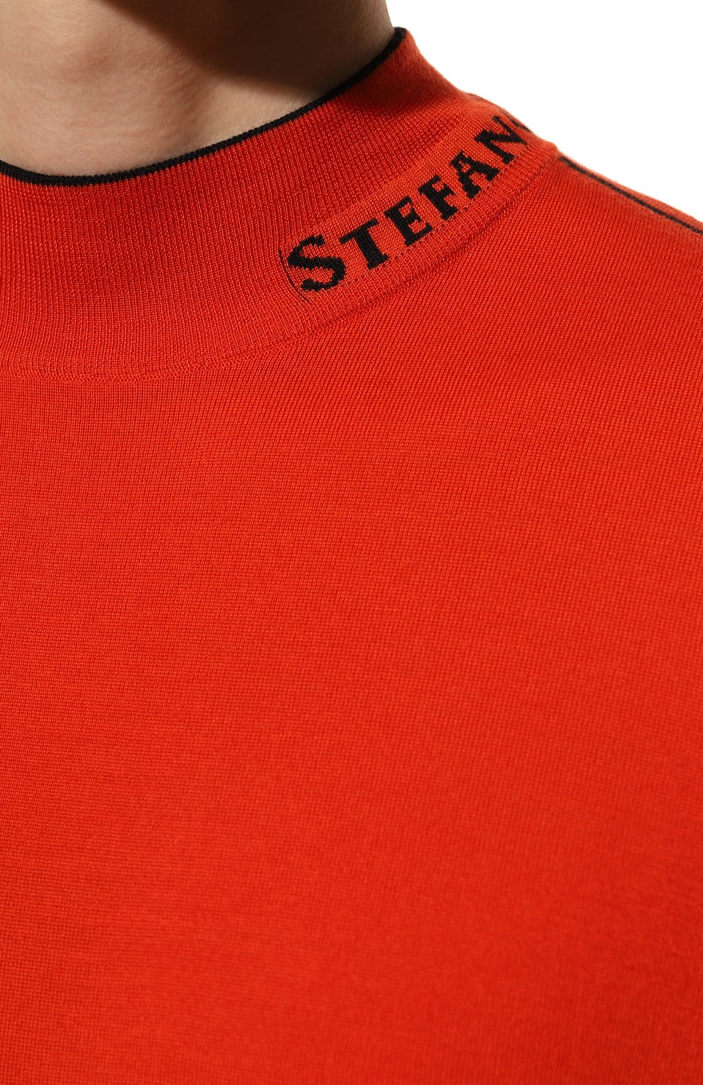 Мужской шерстяная водолазка STEFANO RICCI оранжевого цвета, арт. K606249L10/F22455 | Фото 5 (Материал внешний: Шерсть; Рукава: Длинные; Принт: Без принта; Длина (для топов): Стандартные; Мужское Кросс-КТ: Водолазка-одежда; Стили: Кэжуэл)