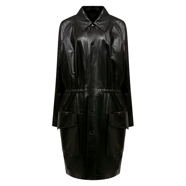 Кожаное пальто Bottega Veneta Чёрный 618872/VKLC0 5499048
