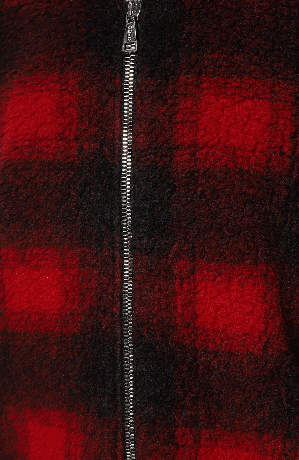 Мужская куртка COMME DES FUCKDOWN красного цвета, арт. CDFU1750 | Фото 5 (Кросс-КТ: Куртка, Ветровка; Материал внешний: Шерсть, Синтетический материал; Рукава: Длинные; Материал подклада: Синтетический материал; Длина (верхняя одежда): Короткие; Стили: Кэжуэл)